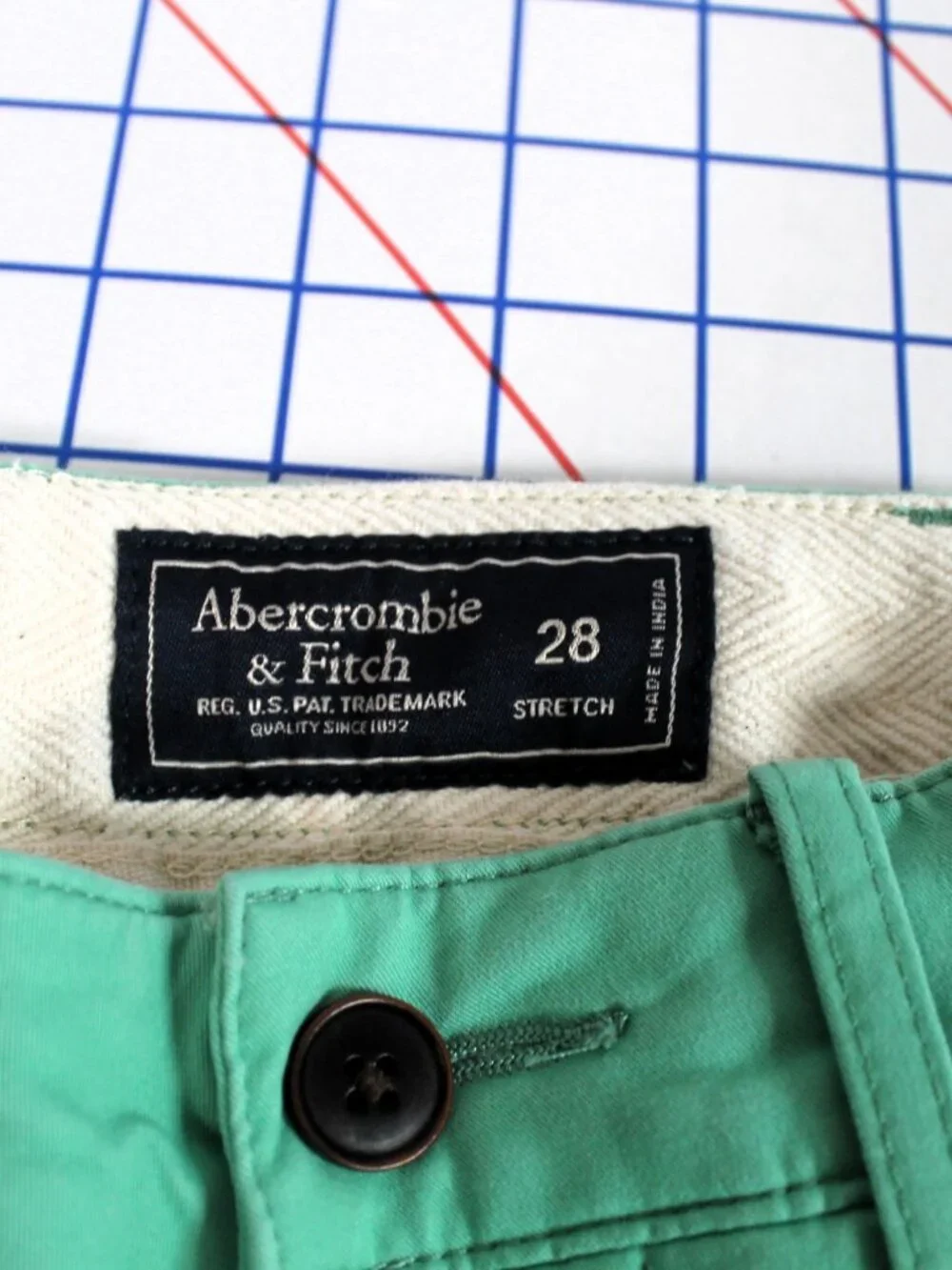 Abercrombie & Fitch Green Stretch Cotton 4.5